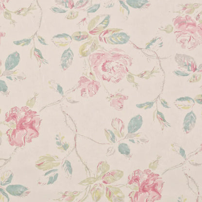 MARLOW Turquoise / Pink On White Wallpaper