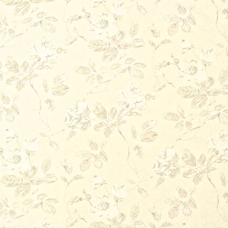 MARLOW Taupe / White On Cream Wallpaper