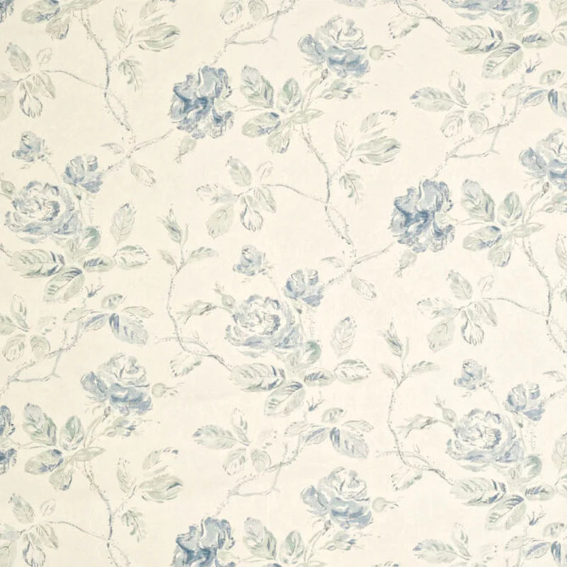 MARLOW Blue / Mint On White Wallpaper