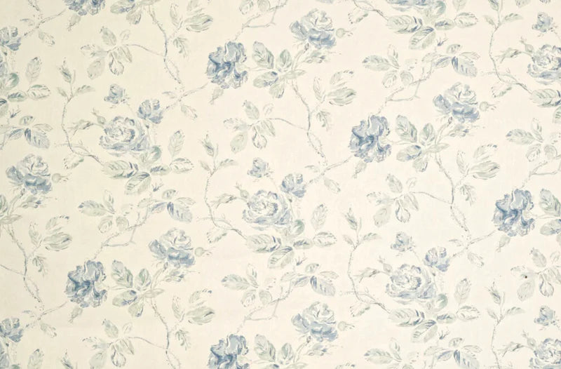 MARLOW Blue / Mint On White Wallpaper