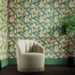 Forbidden Fruit Room Wallpaper - Green