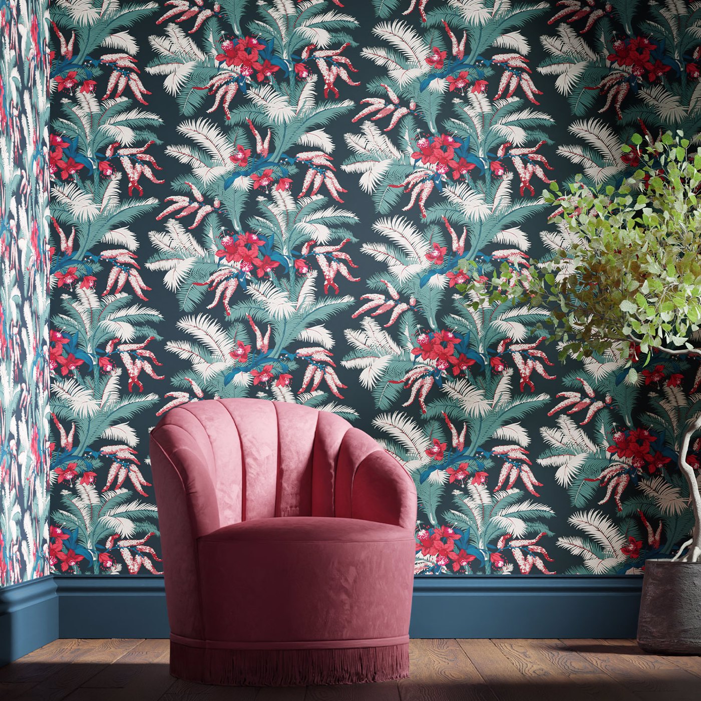 Palmetto Room Wallpaper - Green