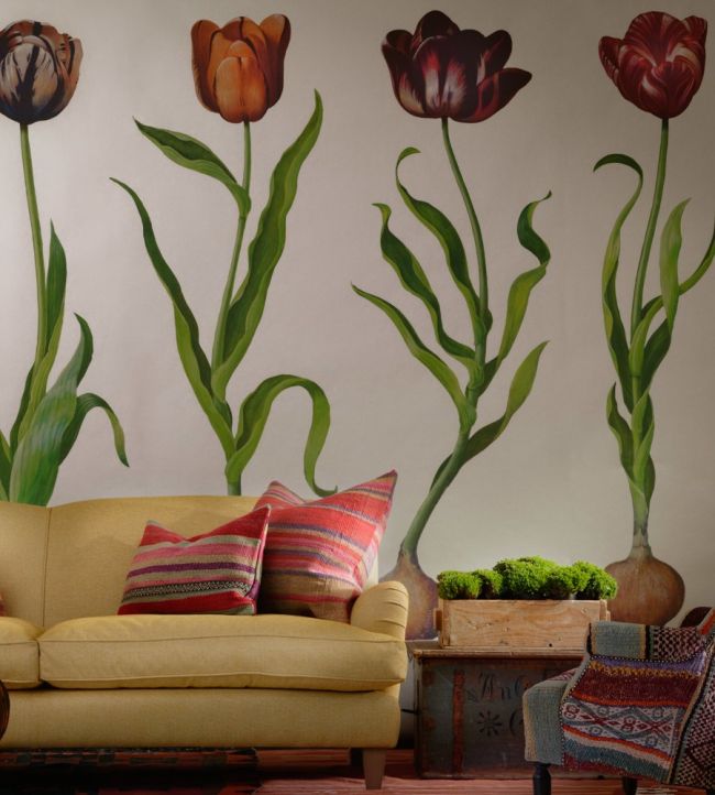 Tulips Room Wallpaper - Multicolor