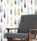 Feathers Room Wallpaper - Gray