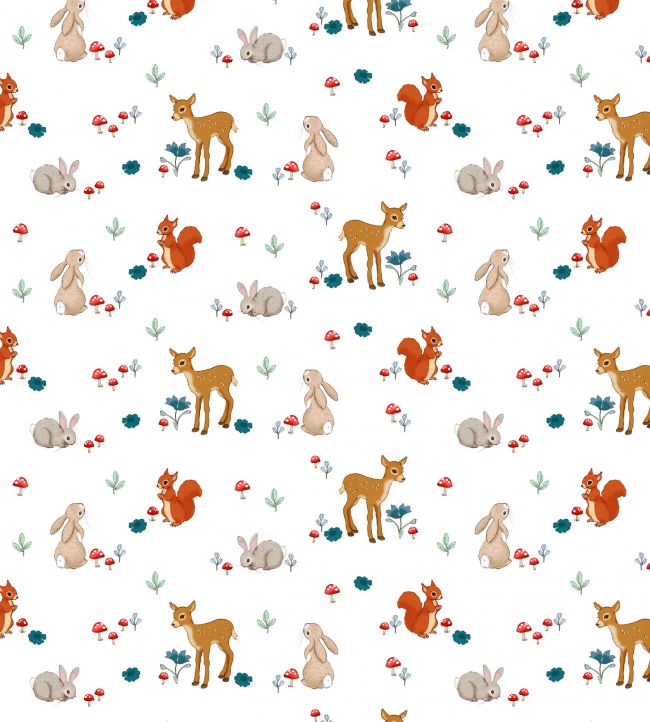 Forest Friends Fabric - Brown