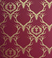 Deer Damask Wallpaper - Red