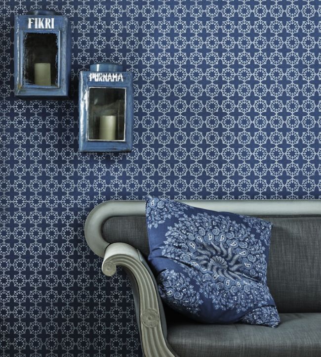 Anchor Tile Room Wallpaper 2 - Blue