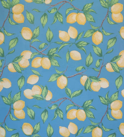 Capri Lemons Wallpaper - Blue