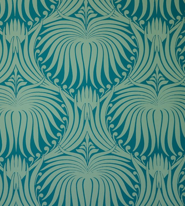 Lotus Wallpaper - Teal