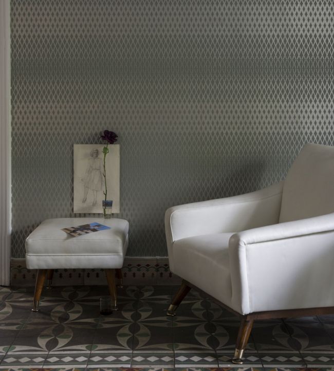 Lattice Room Wallpaper - Gray