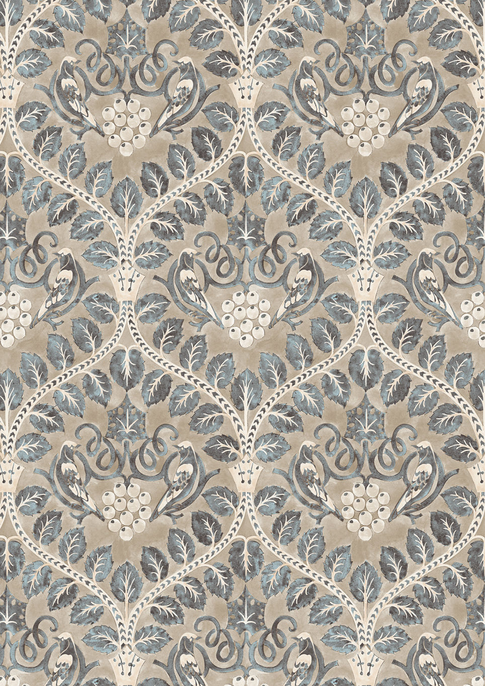 Berry Brothers Fabric - Blue - Lewis & Wood