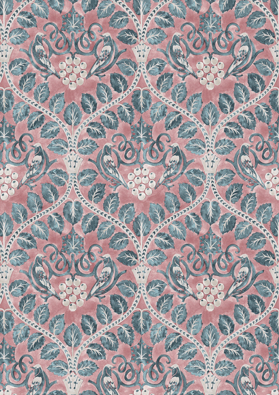 Berry Brothers Fabric - Pink - Lewis & Wood