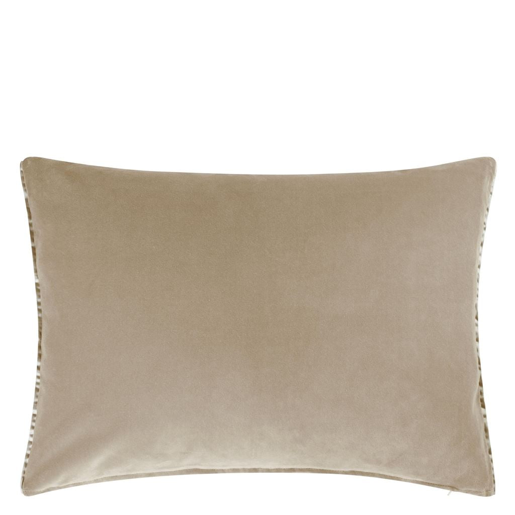 Cassia Velvet Cushion - Gray