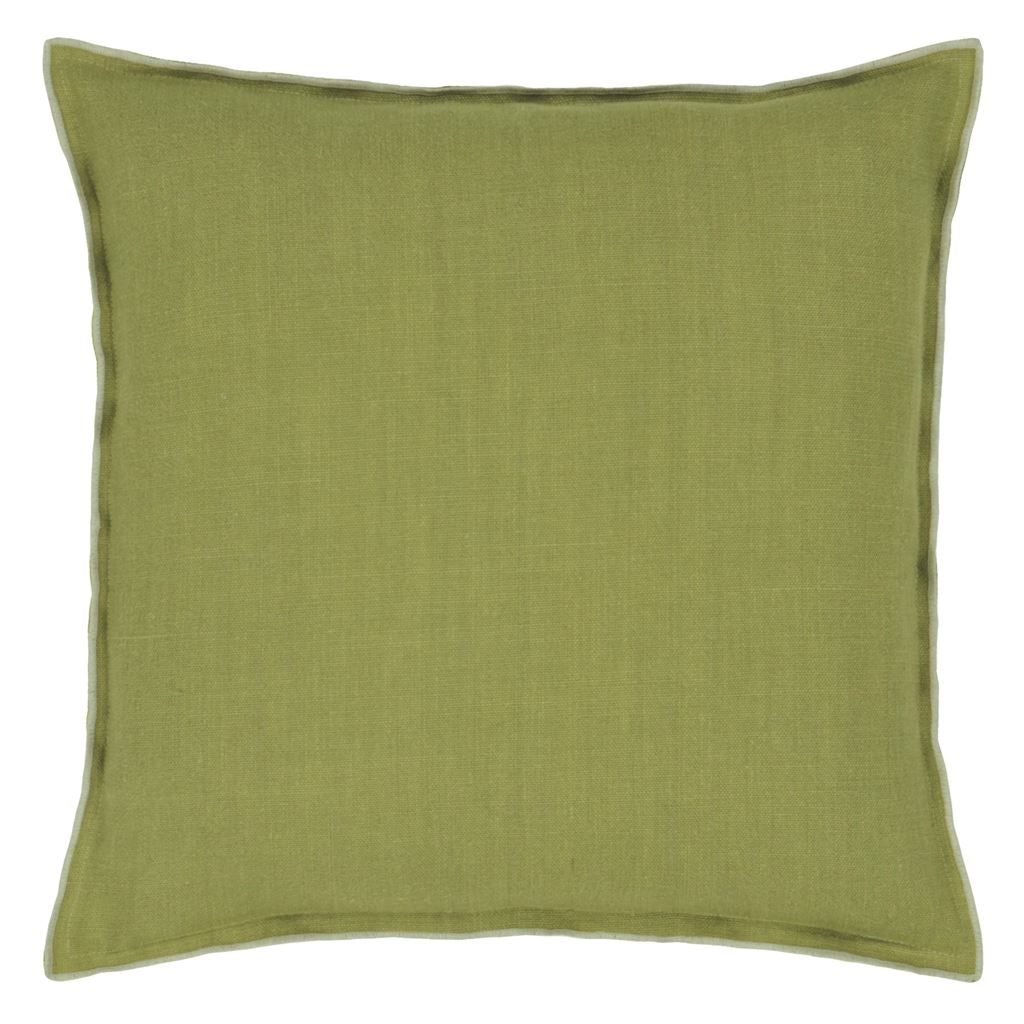 Brera Lino Room Linen Cushion - Green