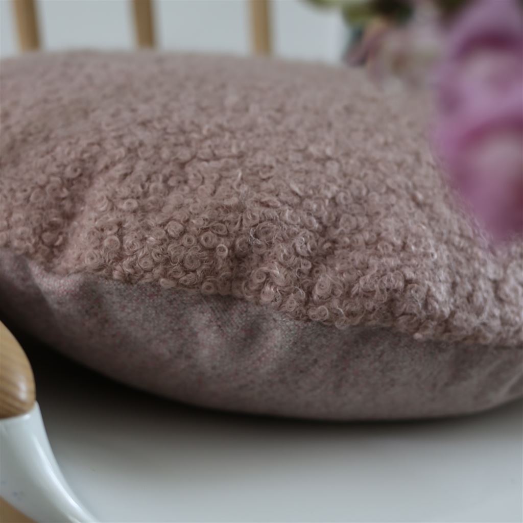 Baluchi Boucle Room Cushion 3 - Pink