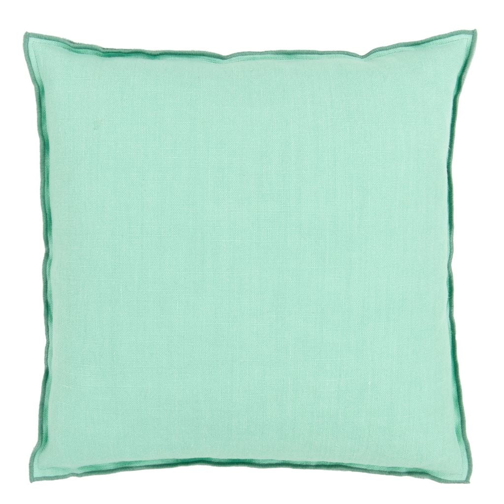 Brera Lino Room Linen Cushion 2 - Teal