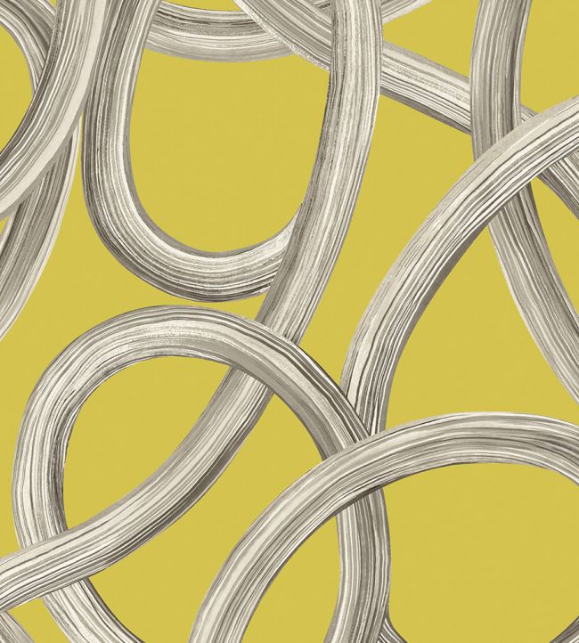 Twisted Geo Wallpaper - Yellow 