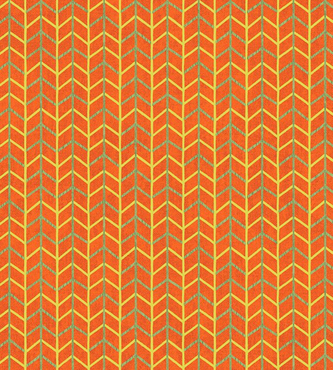 Small Way Grass Cloth Wallpaper - Orange 