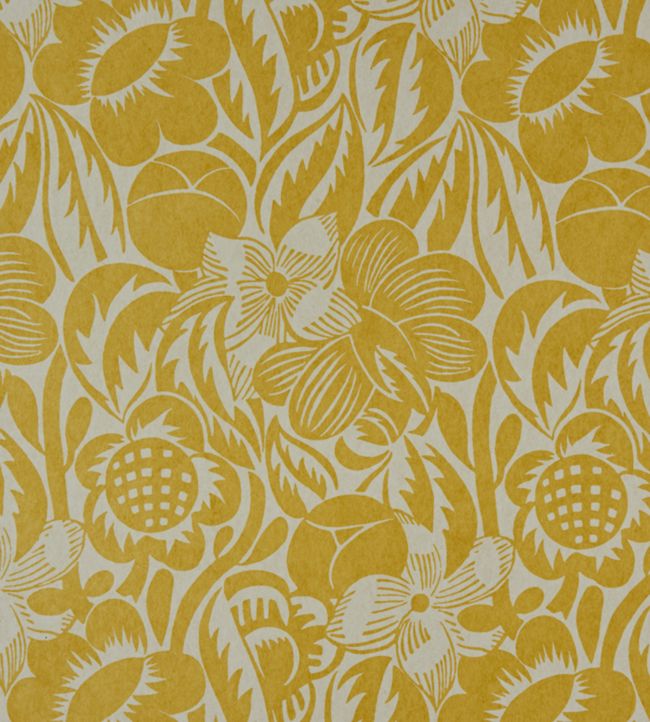 Fleurs Etoilees Wallpaper -  Yellow