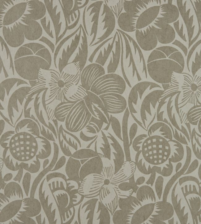 Fleurs Etoilees Wallpaper - Brown 