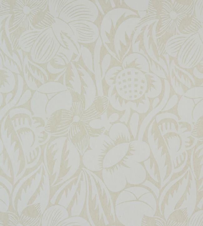 Fleurs Etoilees Wallpaper - Gray