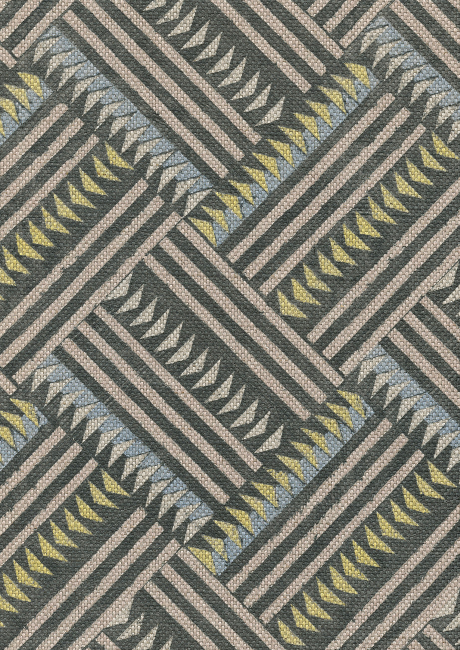 Checkerbox Fabric - Gray - Lewis & Wood