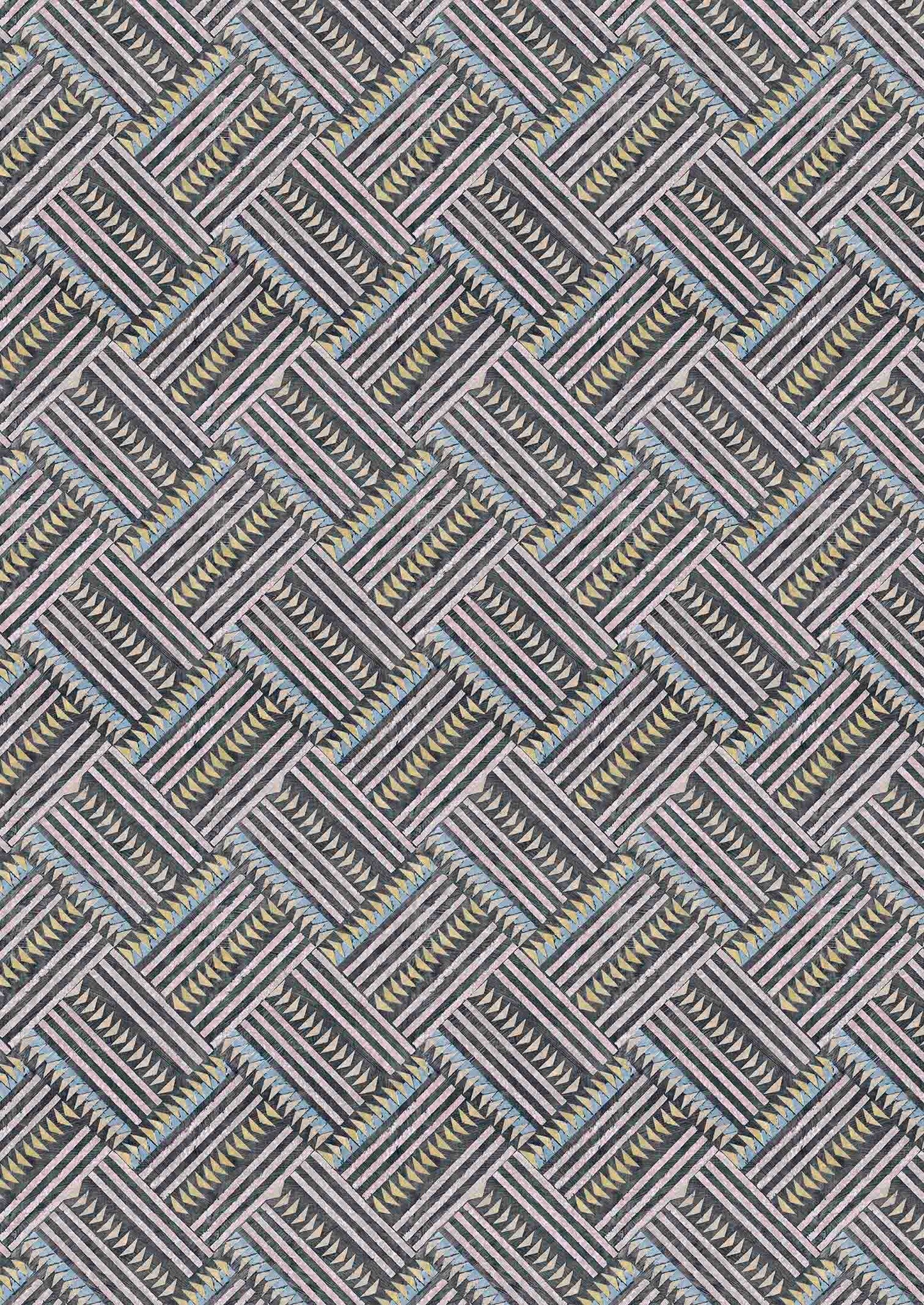 Checkerbox Fabric - Gray - Lewis & Wood
