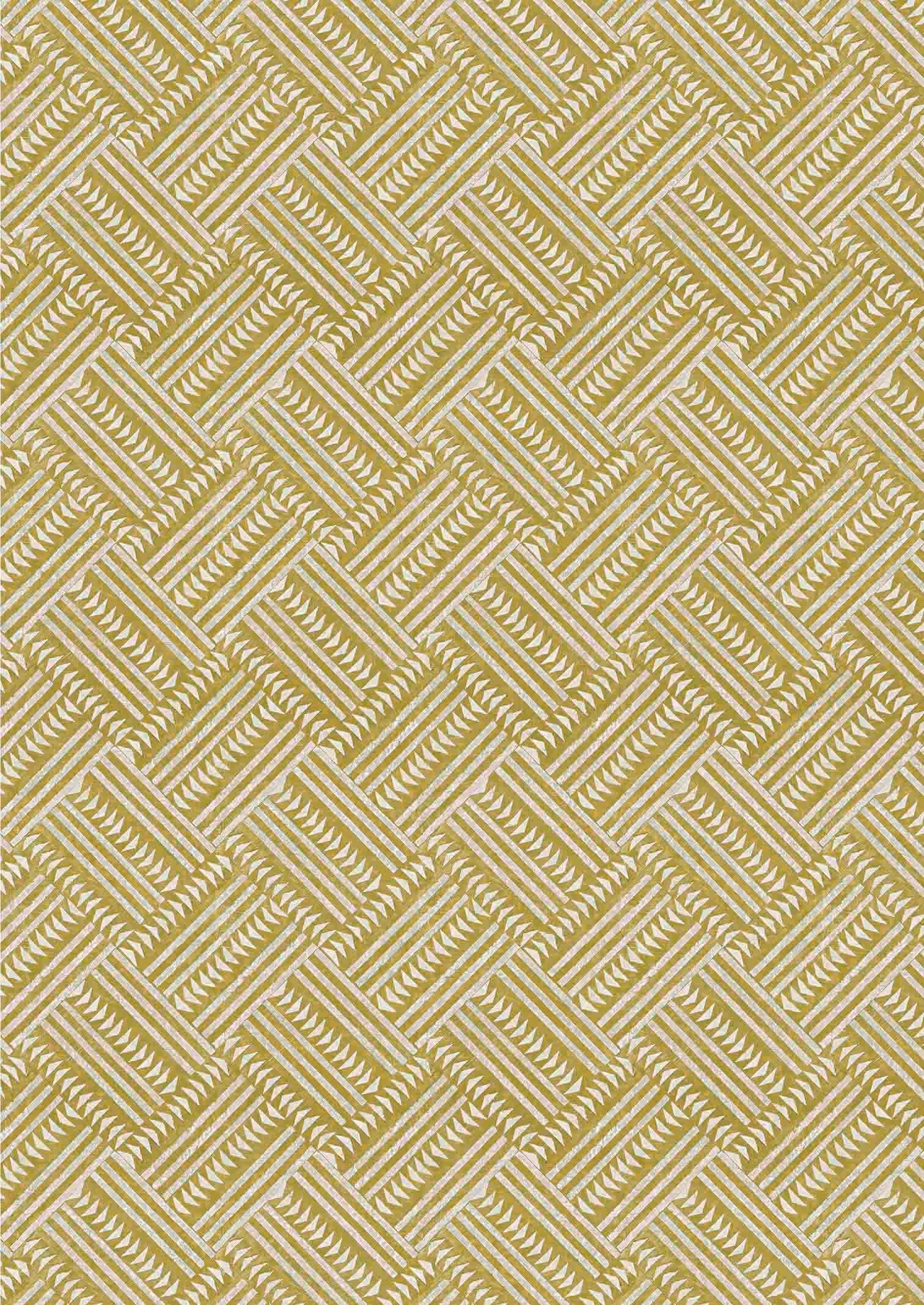 Checkerbox Fabric - Yellow - Lewis & Wood