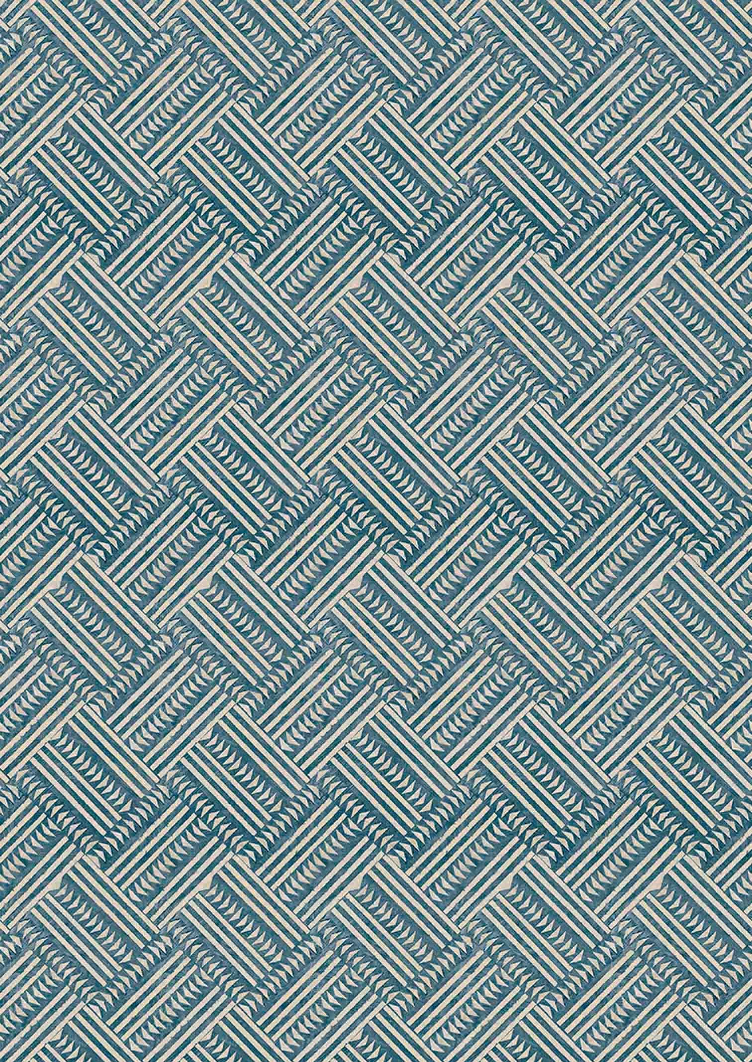 Checkerbox Fabric - Blue - Lewis & Wood