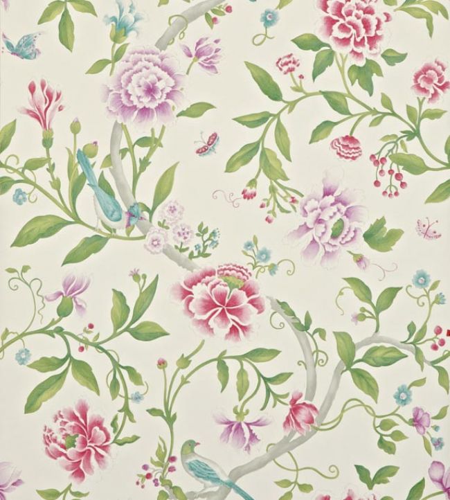 Porcelain Garden Wallpaper - Pink 