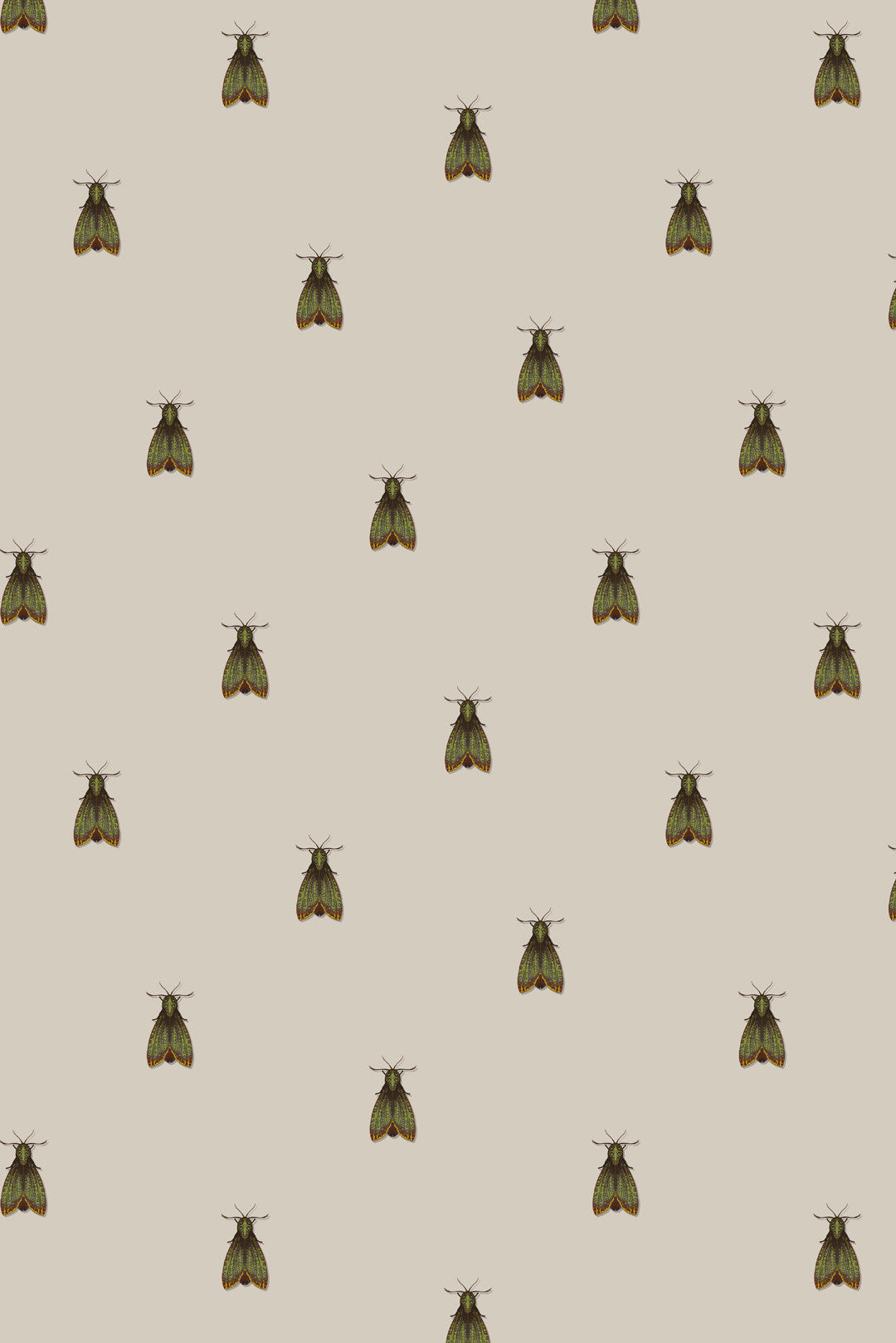 Petit Papillon De Nuit Fabric - Green