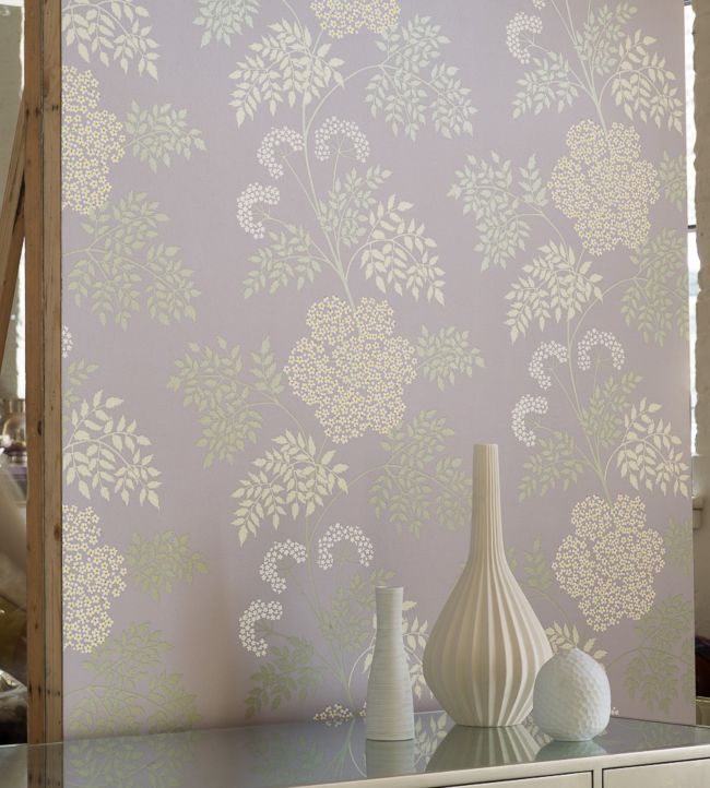 Cowparsley Room Wallpaper - Purple