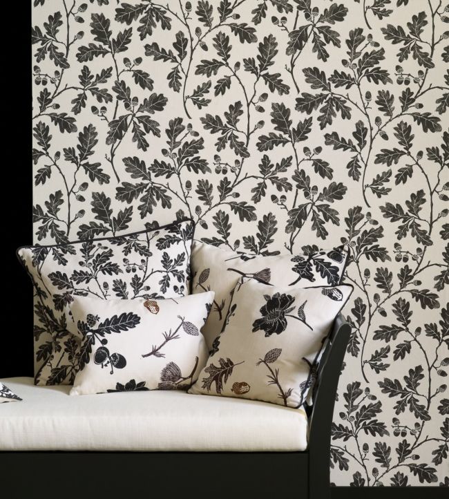 Oakwood Room Wallpaper - Black