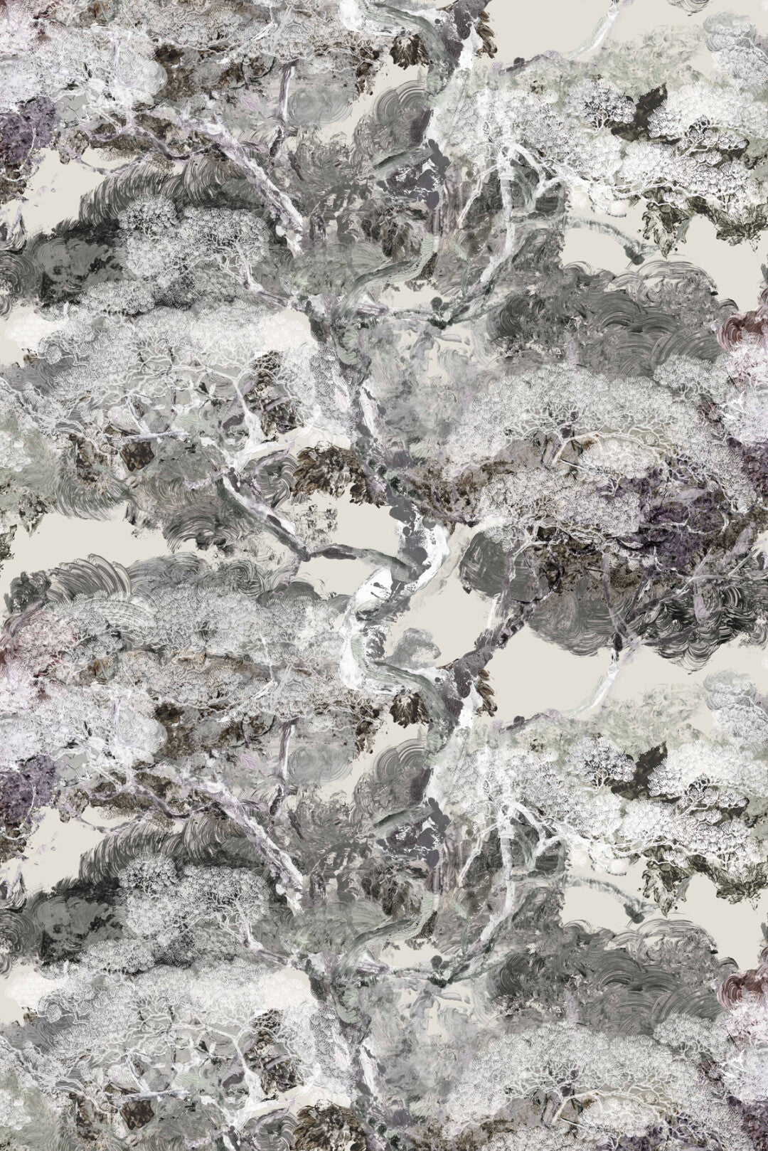 Matzu Tree Superwide Wallpaper - Gray