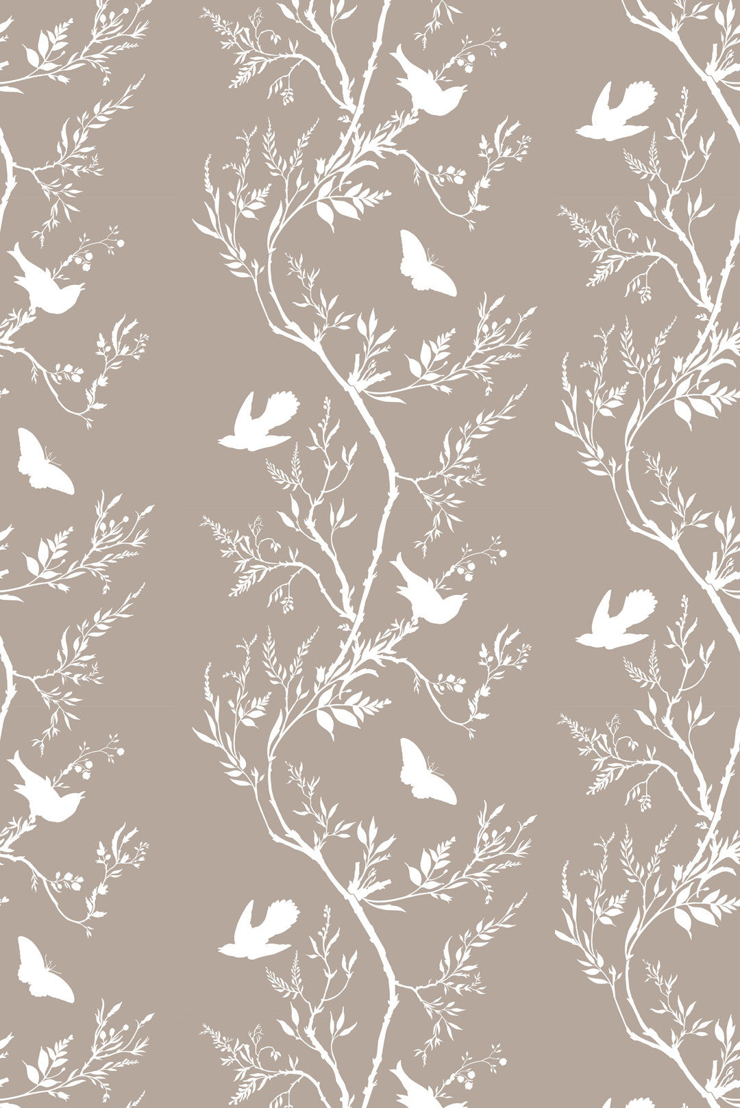 Birdbranch Stripe Wallpaper - Gray