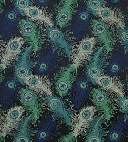 Plumas Fabric - Blue 