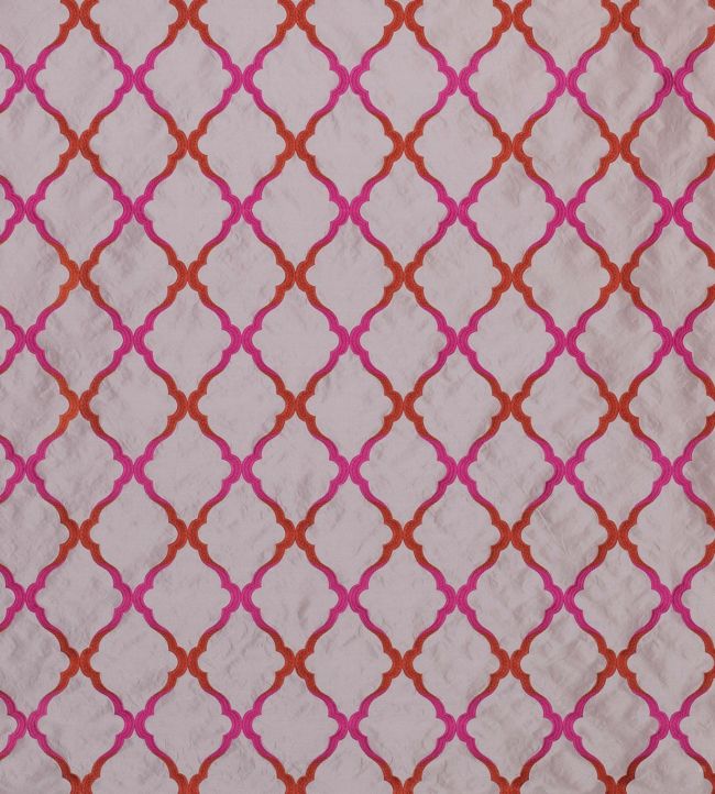 Jali Tresllis Fabric - Pink