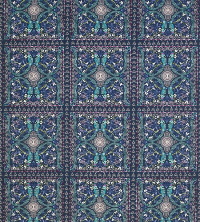 Lyrebird Fabric - Blue 