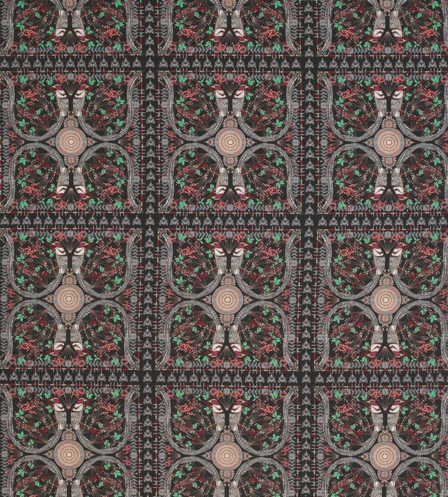 Lyrebird Fabric - Brown