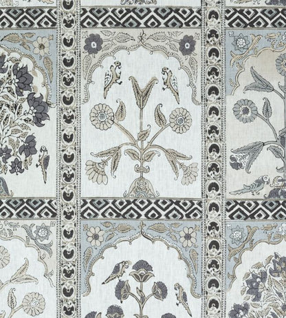 Indian Panel Fabric - Gray