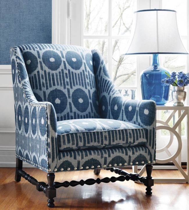 Mesa Ikat Room Fabric - Blue