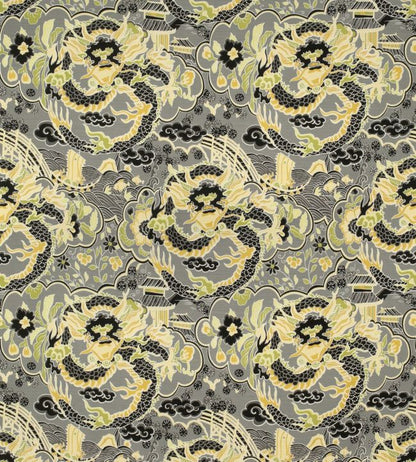 Imperial Dragon Fabric - Yellow