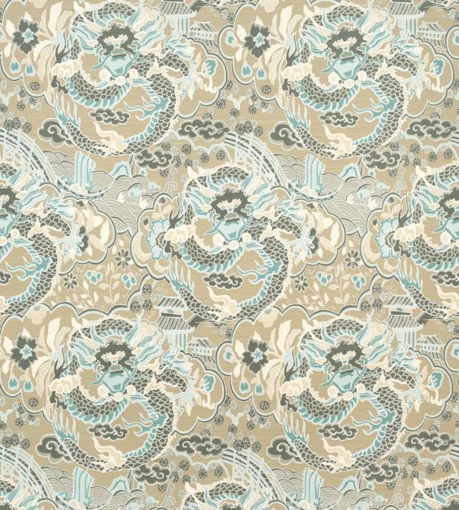 Imperial Dragon Fabric - Sand