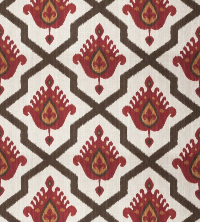 Myanmar Ikat Fabric - Red