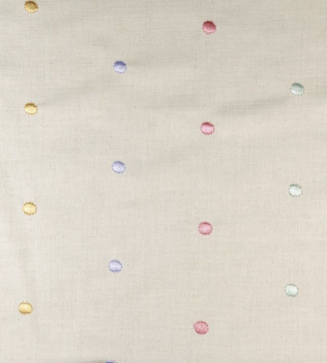 Embroidered Rainbow Spot Fabric - Pink