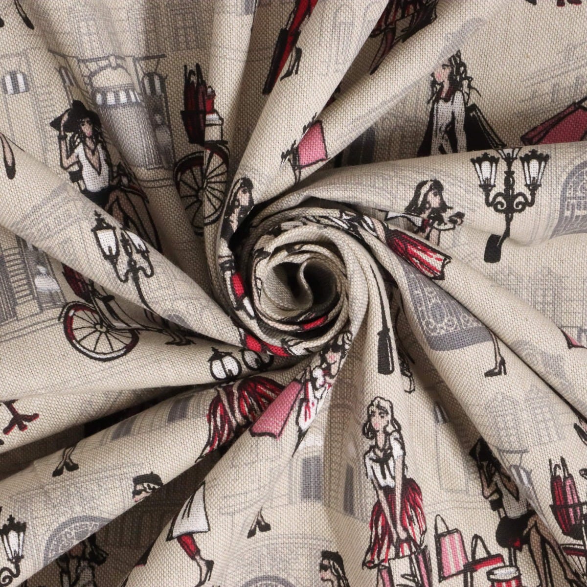 Parisienne Girls Fabric - Multicolor