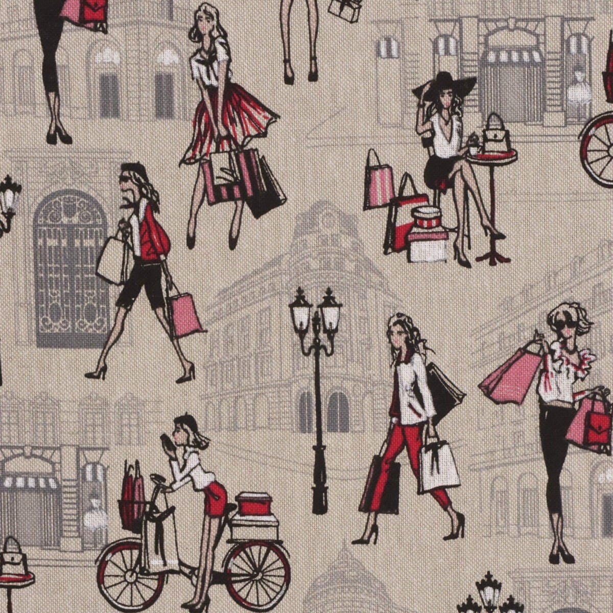 Parisienne Girls Fabric - Multicolor