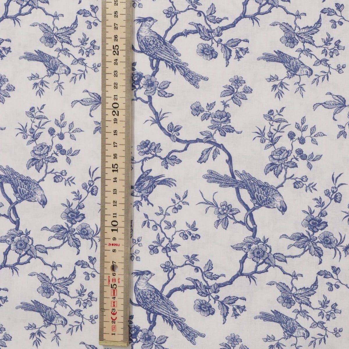 Isabelle Bird Toile Mini Blue Cotton Double Width Fabric