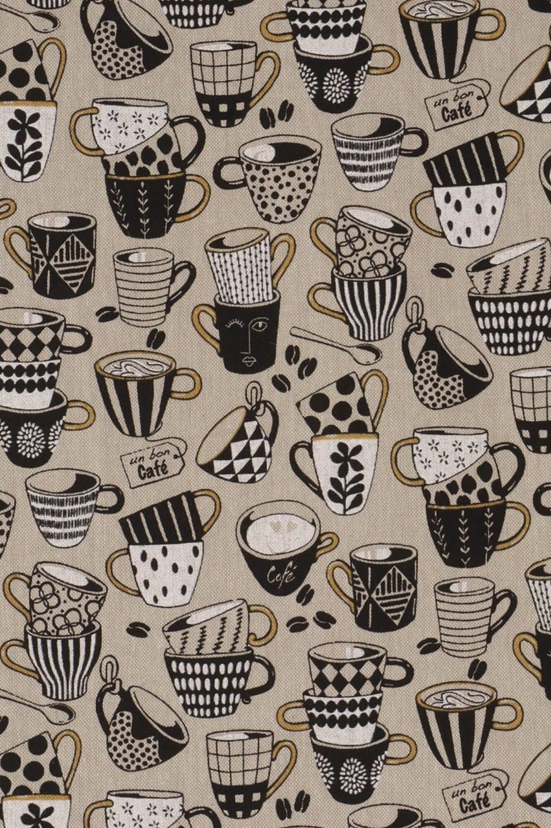 Bon Café Fabric - Black