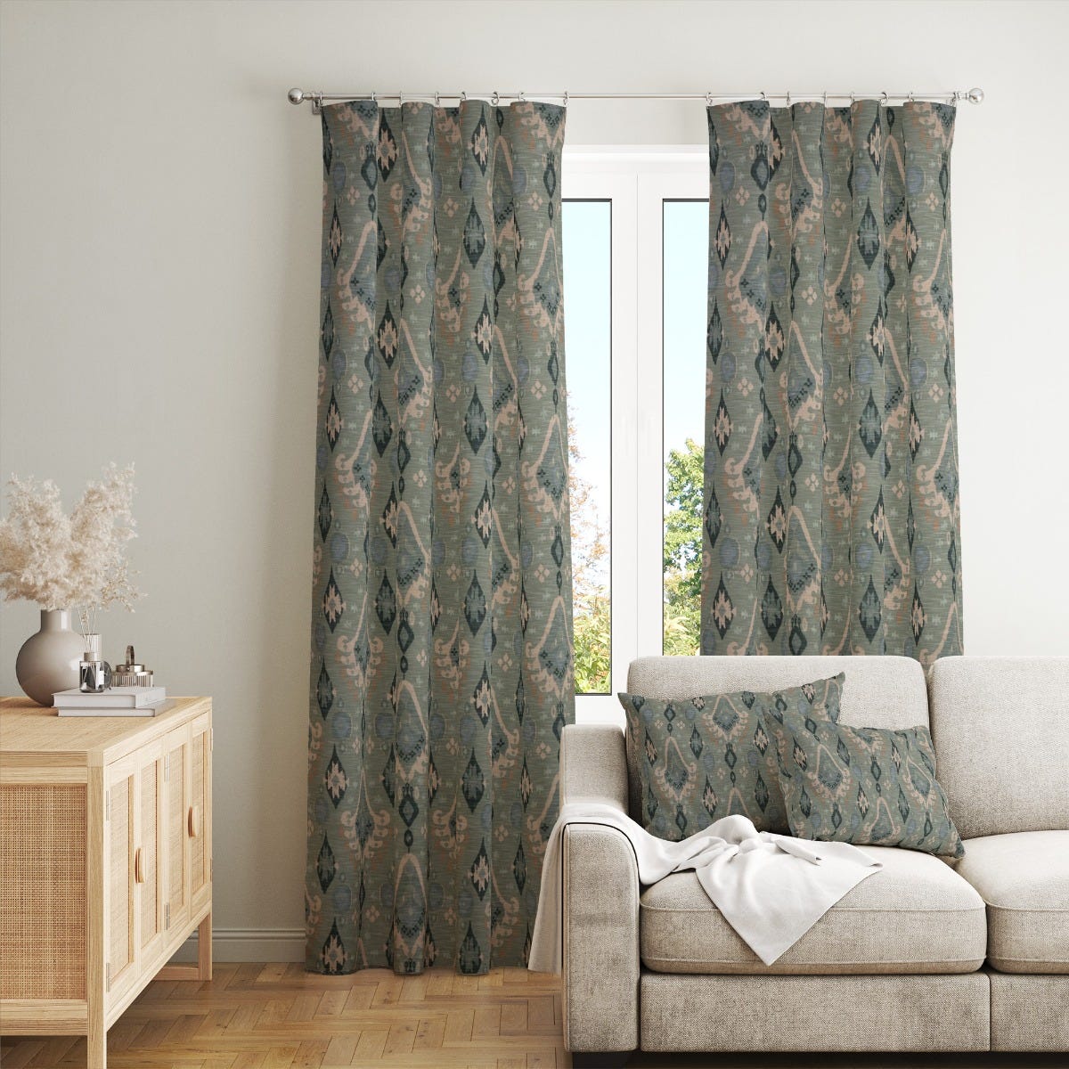 ILIV Boho Sage Ikat Room Fabric